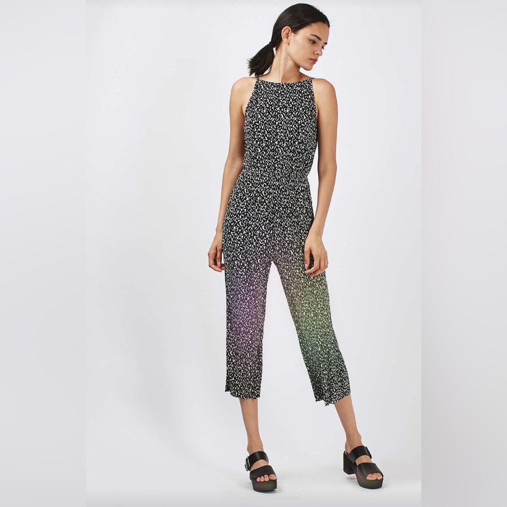 Topshop Monochrome Patterned Jumpsuit